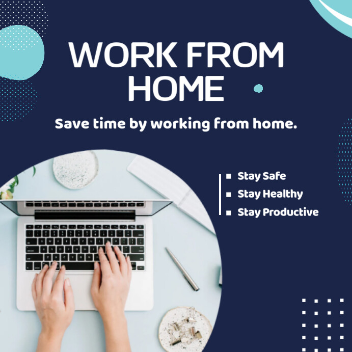 Copy of Purple Professional Work From Home Template Instagram Post ...