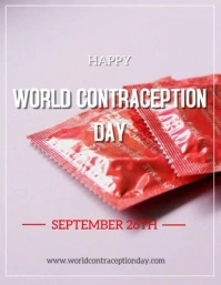 Purple Professional World Contraception Day Template Flyer (us Letter)
