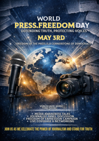 Roxo World Press Freedom Day A4 Template