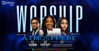 Lilla Worship Night delt Facebook-billede Template