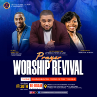 Purple Professional Worship Revival Event Square template
