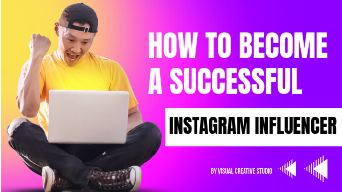Purple Professional Yellow Purple Maximalist Instagram Influencer Youtube Thumbnail template
