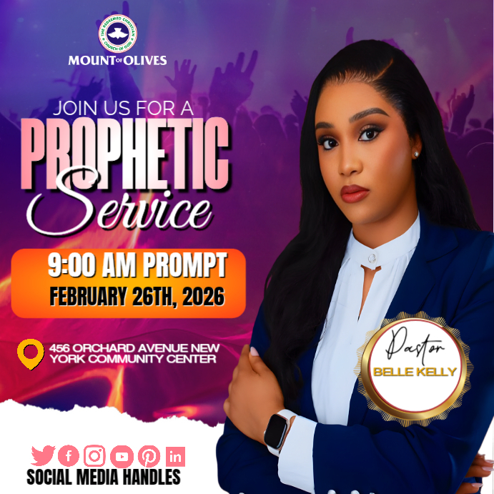 Copy of Purple Prophetic Service Event Instagram Post | PosterMyWall