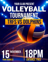 Purple Purple Professionale Volleyball Volantino (us Letter) Volantino (us Letter) template