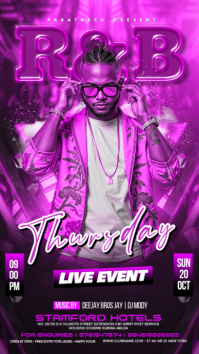Purple R&B Music Event Instagram Story template