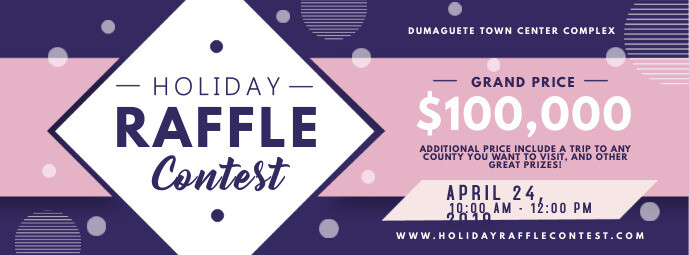 Purple Raffle Contest Ticket Invitation Template Postermywall
