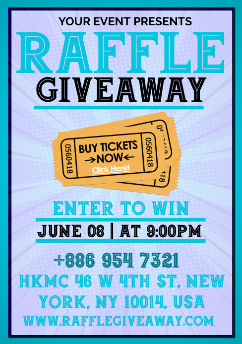 Copy of Purple Raffle Giveaway A5 | PosterMyWall