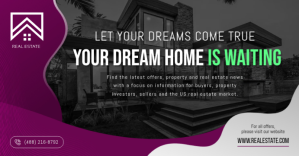 Black Real Estate Promotion Facebook Event Cover Template