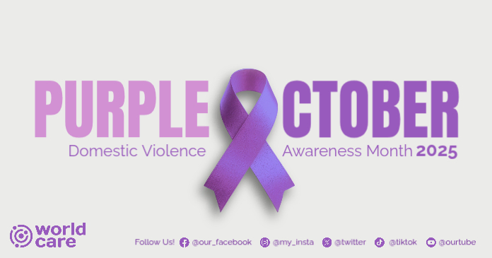Purple Ribbon Modern & Minimal Domestic Violence Awareness Month 2025 ...