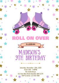 Boy Roller Skate Invitation Template PosterMyWall