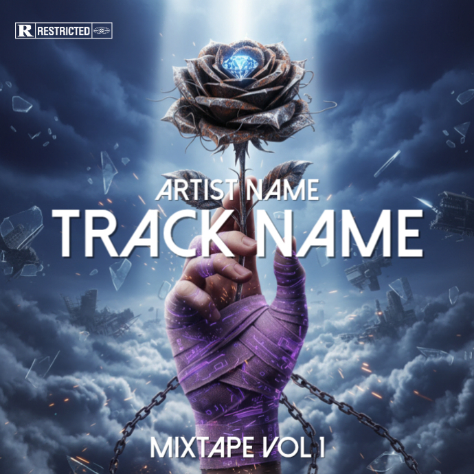 Modèle Purple Rose Music Album Cover Album Cover Artwork | PosterMyWall