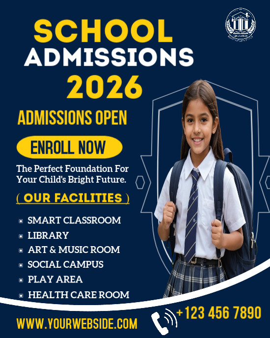 Purple  School Admission Open  Instagram Portrait template