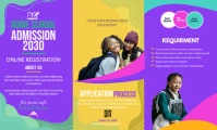 Purple School Admission Poster Brochure Templ US Legal template
