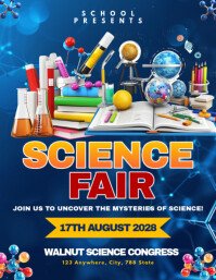 Purple Science Fair Flyer (us Letter) template