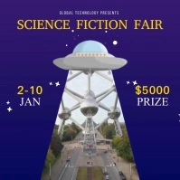 Purple Science Fiction Fair Kvadrat (1:1) template