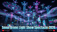 Purple Seoul Drone Light Show YouTube Thumbnail template