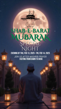 Purple Shab-e-Barat Celebration Instagram Story template
