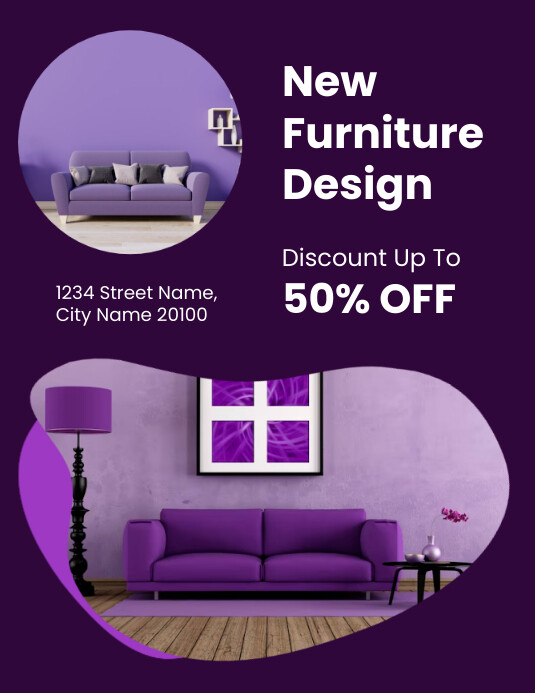 Copy of Purple Simple Elegant Furniture Promotion PosterMyWall