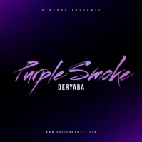 Purple Smoke Dark Abstract Video CD Cover โพสต์บน Instagram template