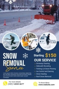 Purple Snow Removal Flyer Pinterest Graphic template