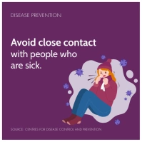 Purple Social Distancing Coronavirus Social M Message Instagram template