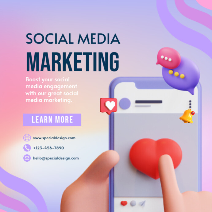 Purple social media marketing instagram post Template | PosterMyWall