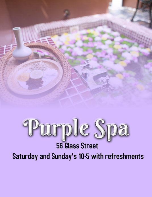 Purple Spa Template PosterMyWall