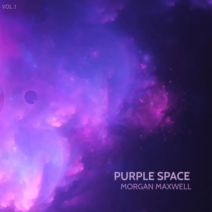 PURPLE SPACE Album Cover template