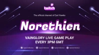 Purple Spacy Twitch Banner Ekran reklamowy (16:9) template