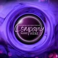purple spinning circle logo design template