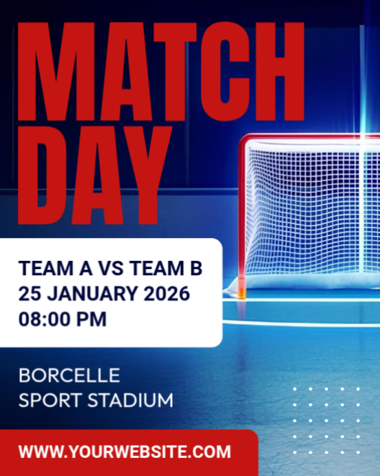 Sports Match Announcement Template | PosterMyWall