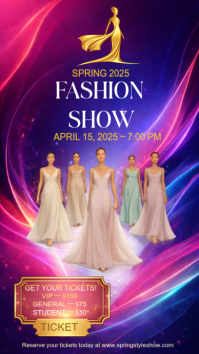 สีม่วง Spring 2025 Fashion Show Instagram Story Template