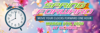 Purple Spring Forward Tajuk Twitter template