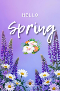 Purple Spring Season Tumblr Graphic template