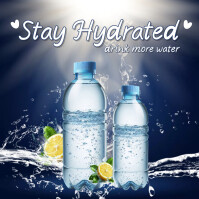 Lila Hydration Reminder Instagram 帖子 Template