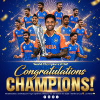 Purple T20 World Cup Instagram Post template