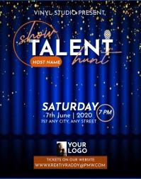 Purple  Talent Show Poster/wallboard Poster/pannello template