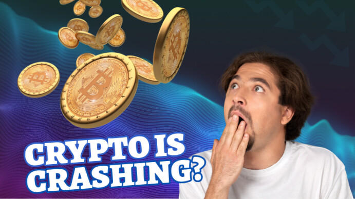 Purple Tech Crypto Currency YouTube Thumbnail template