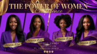 Purple The Power Of Women Digital Display template