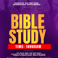 Purple Bible Study Event Instagram Post Template