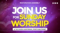 Purple Typographic Church Invite Video Template  Digital Display (16:9)