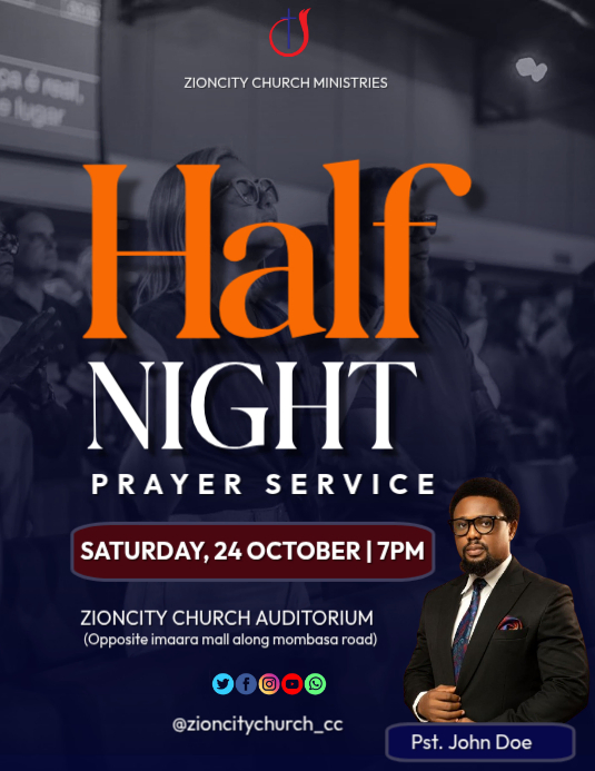 Pdf Purple Screen Purple Typographic Church Prayer Service Flyer Template | PosterMyWall