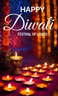 Purple Typographic Diwali Festival Template  Us Legal