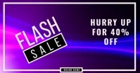 Purple Typographic Flash Sale Ads Facebook Sh template