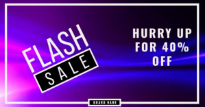 紫色 Purple Typographic Flash Sale Ads Facebook Sh Ibinahaging Larawan sa Facebook Template