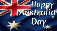 Purple Typographic Happy Australia Day Digital Display (16:9) template