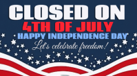 Purple Typographic Independence Day Closure Announcement Digital Display Umbukiso Wedijithali (16:9) template