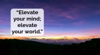 Purple Typographic Inspirational Self-improvement Quotes  Digital Display (16:9) template
