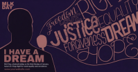 Purple Typographic Martin Luther King Jr. Day Facebook Shared Image template