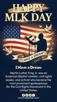 Purple Typographic Mlk Day Instagram Story template